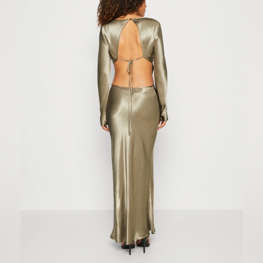 Bec + Bridge Ren Long Sleeve Maxi Dress in Dark Olive
